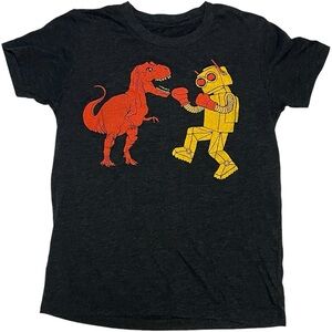 Gnome Industries size 7 boxing robot vs. T-Rex